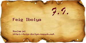 Feig Ibolya névjegykártya